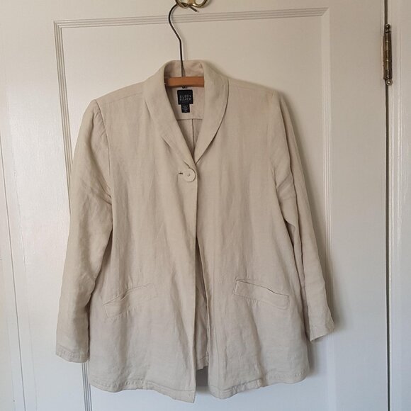 Eileen Fisher Irish Linen Summer Blazer - Picture 1 of 4